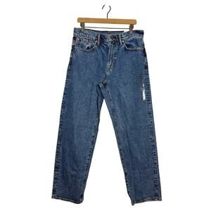 NEW American Eagle Loose Jeans Men's Size 32x32 Blue Denim Stretch Distressed